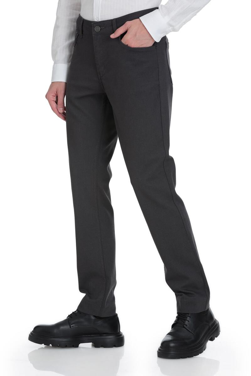 Gri Rahat Kesim 5 Cep Pamuklu Kanvas Pantolon - Saykı (1)