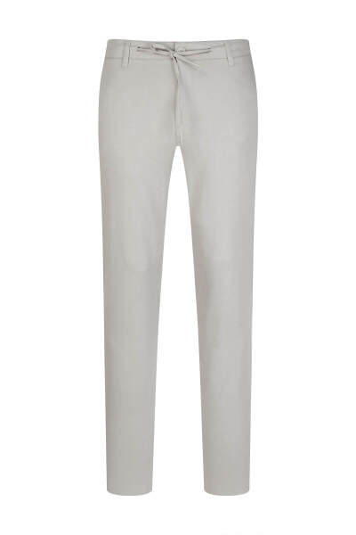 Gri Rahat Kesim Yandan Cepli Jogger Pantolon 