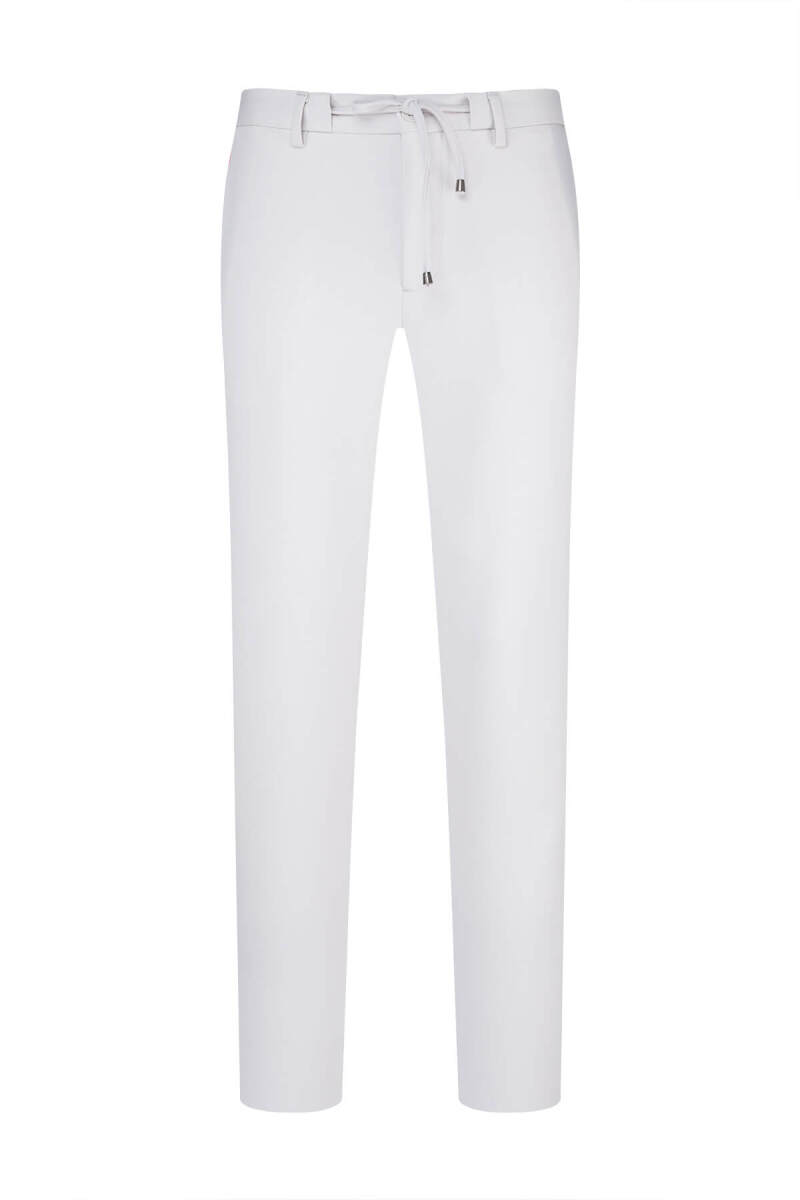 Gri Rahat Kesim Yandan Cepli Jogger Pantolon - SAYKI