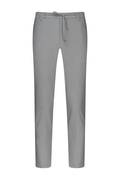 Gri Rahat Kesim Yandan Cepli Jogger Pantolon - 1