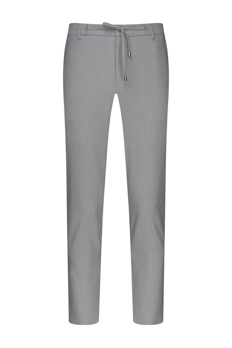 Gri Rahat Kesim Yandan Cepli Jogger Pantolon - HTML