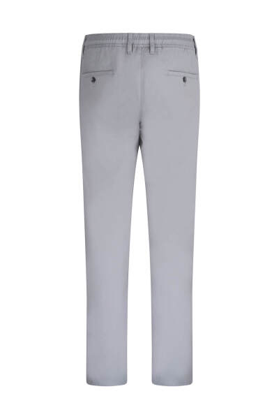 Gri Rahat Kesim Yandan Cepli Pamuklu Jogger Pantolon - 2