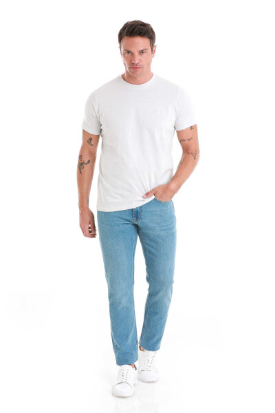 Gri Regular Fit Bisiklet Yaka 100% Pamuk Tişört - 2