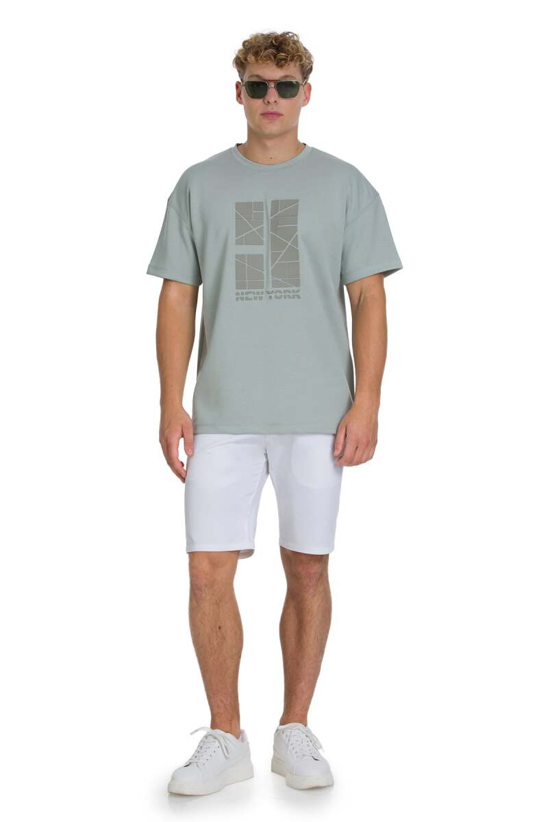 Gri Regular Fit Bisiklet Yaka Oversize Tişört - HTML (1)