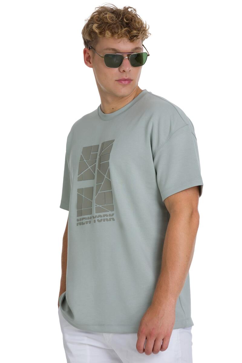 Gri Regular Fit Bisiklet Yaka Oversize Tişört - HTML (1)