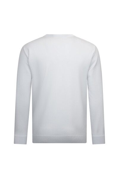 Gri Regular Fit Bisiklet Yaka Rayon Triko Kazak - 2