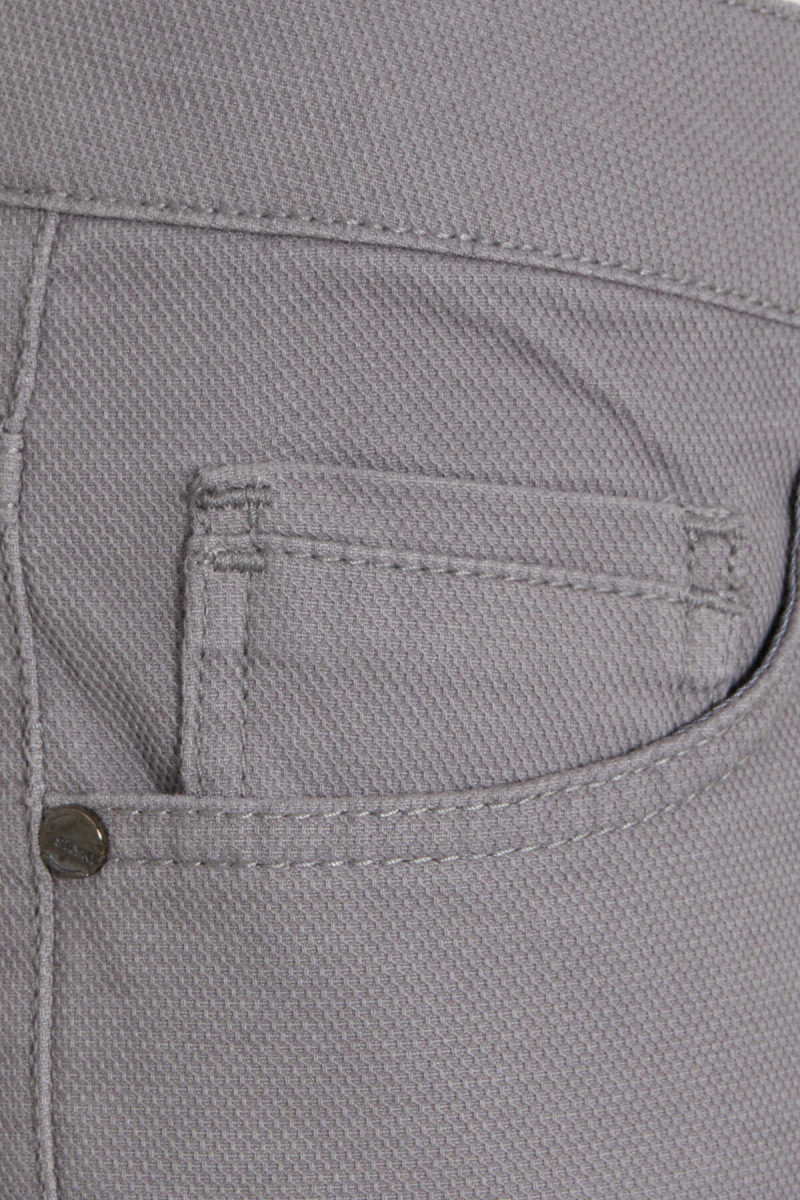 Gri Regular Fit Desenli Pamuklu 5 Cep Kanvas Pantolon - Hatem Saykı (1)