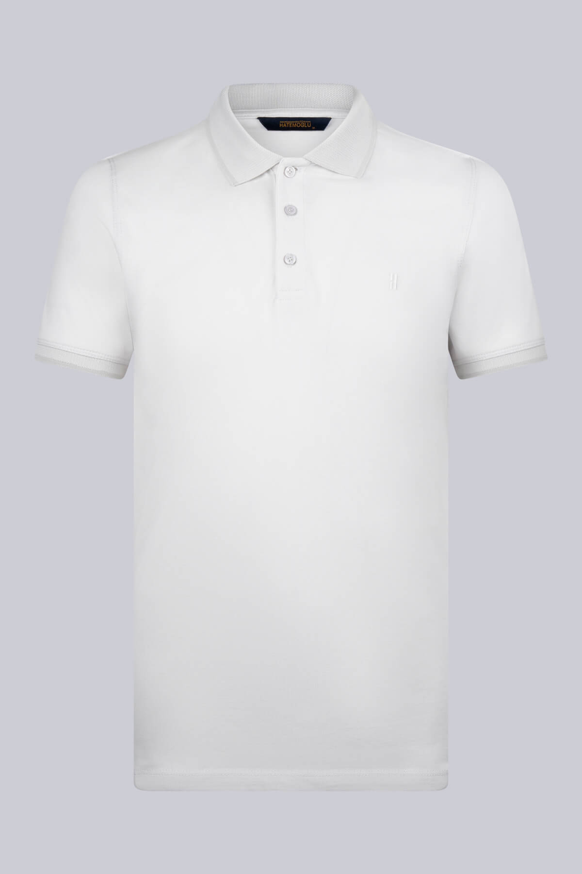 Gri Regular Fit 100% Pamuklu Polo Yaka Tişört - 7