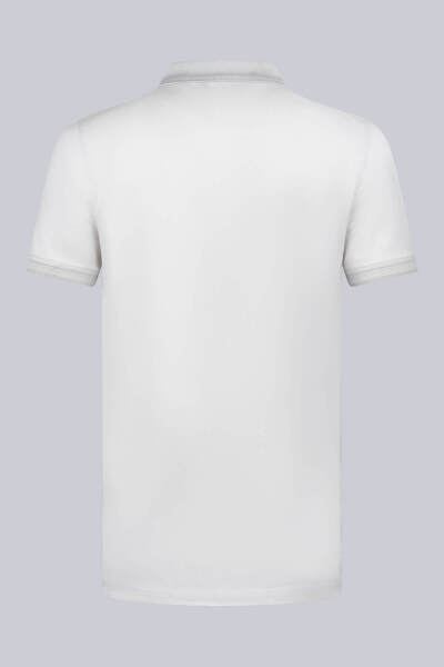 Gri Regular Fit 100% Pamuklu Polo Yaka Tişört - 8