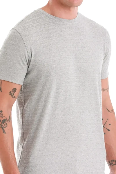 Gri Regular Fit Bisiklet Yaka Tişört - 5