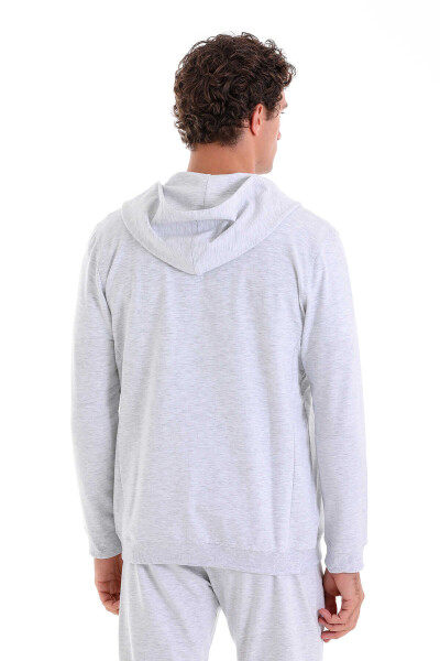 Gri Regular Fit Pamuklu Tam Boy Fermuarlı Sweatshirt - 16