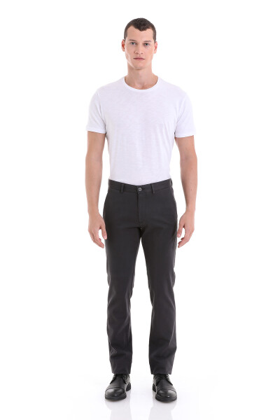 Gri Regular Fit Yandan Cepli Basic Kanvas Pantolon - 2