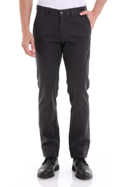 Gri Regular Fit Yandan Cepli Basic Kanvas Pantolon 