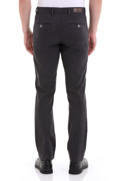 Gri Regular Fit Yandan Cepli Basic Kanvas Pantolon - 5
