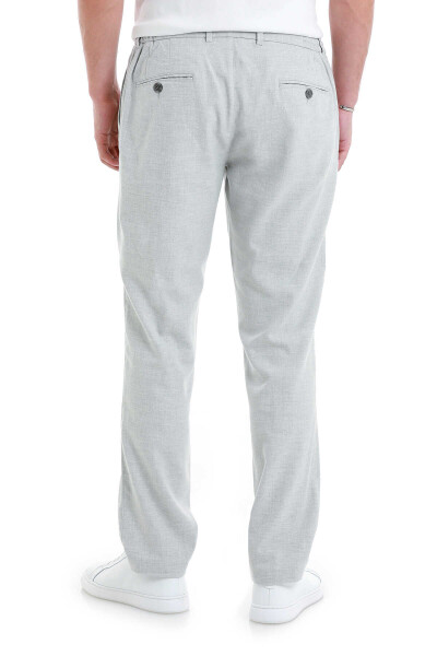 Gri Regular Fit Yandan Cepli Pamuklu Pantolon - 5