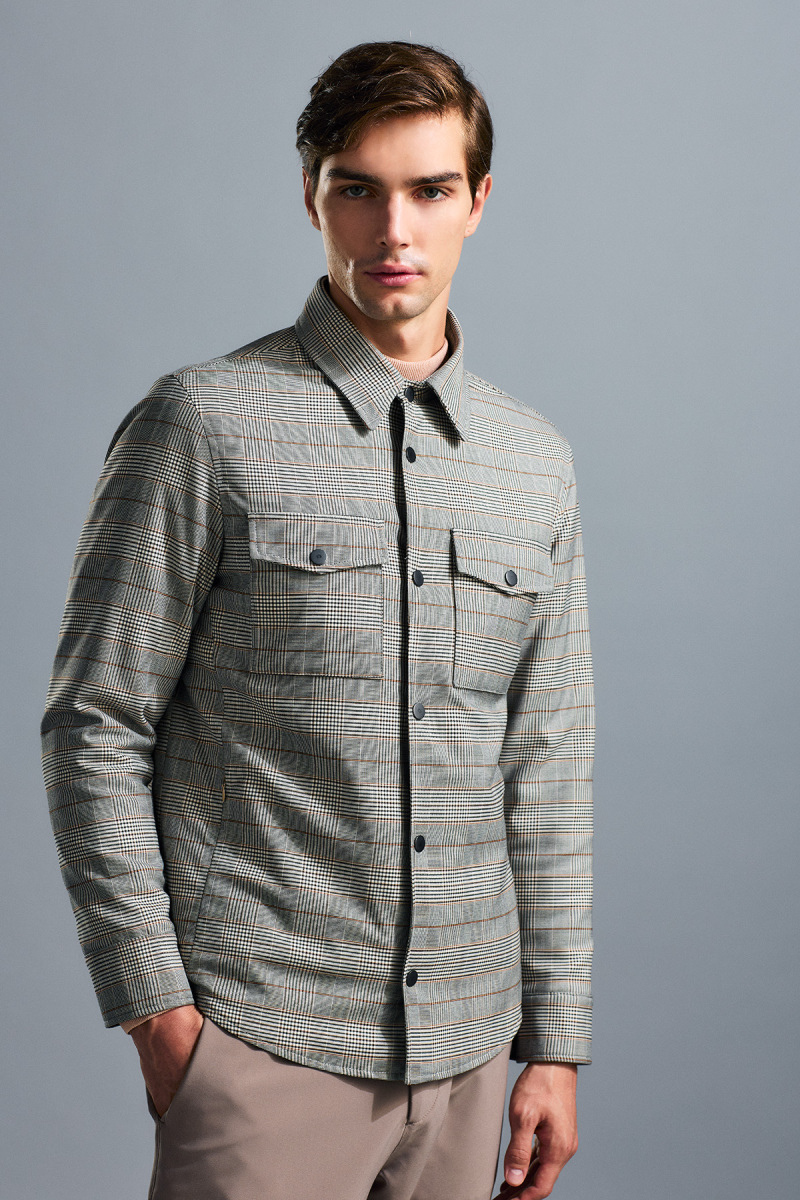 Gri Regular Fit Elyaflı Mont - Hatemoğlu