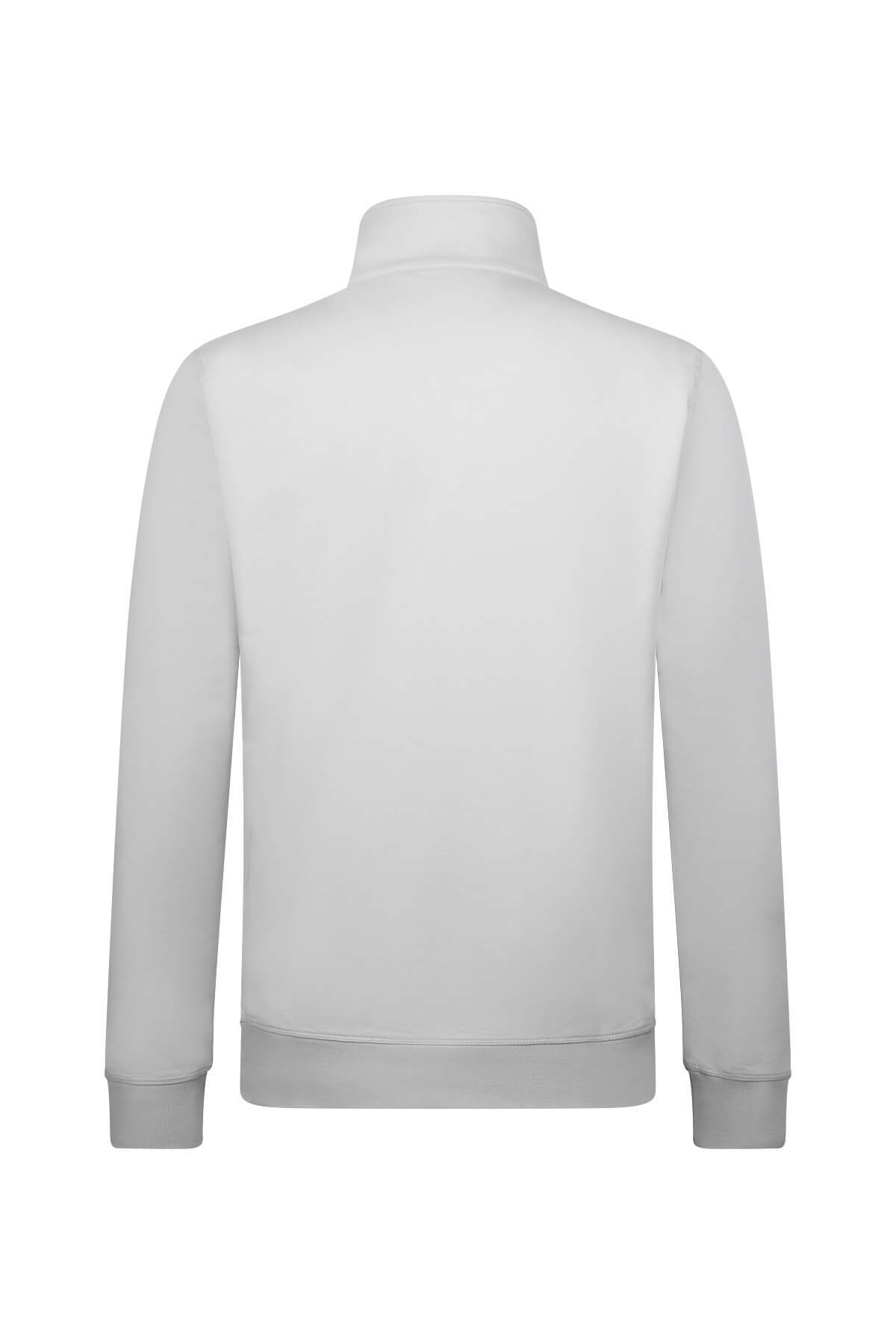Gri Regular Fit Fermuarlı Yarım Balıkçı Yaka Pamuklu Sweatshirt - 2