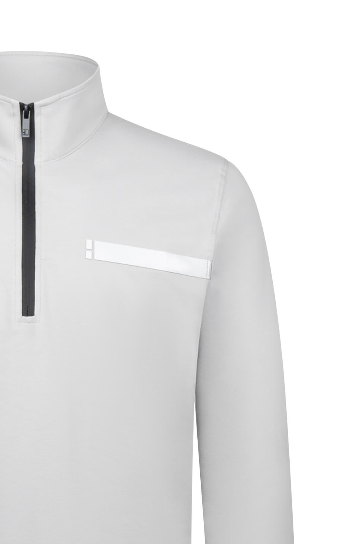 Gri Regular Fit Fermuarlı Yarım Balıkçı Yaka Pamuklu Sweatshirt - 3