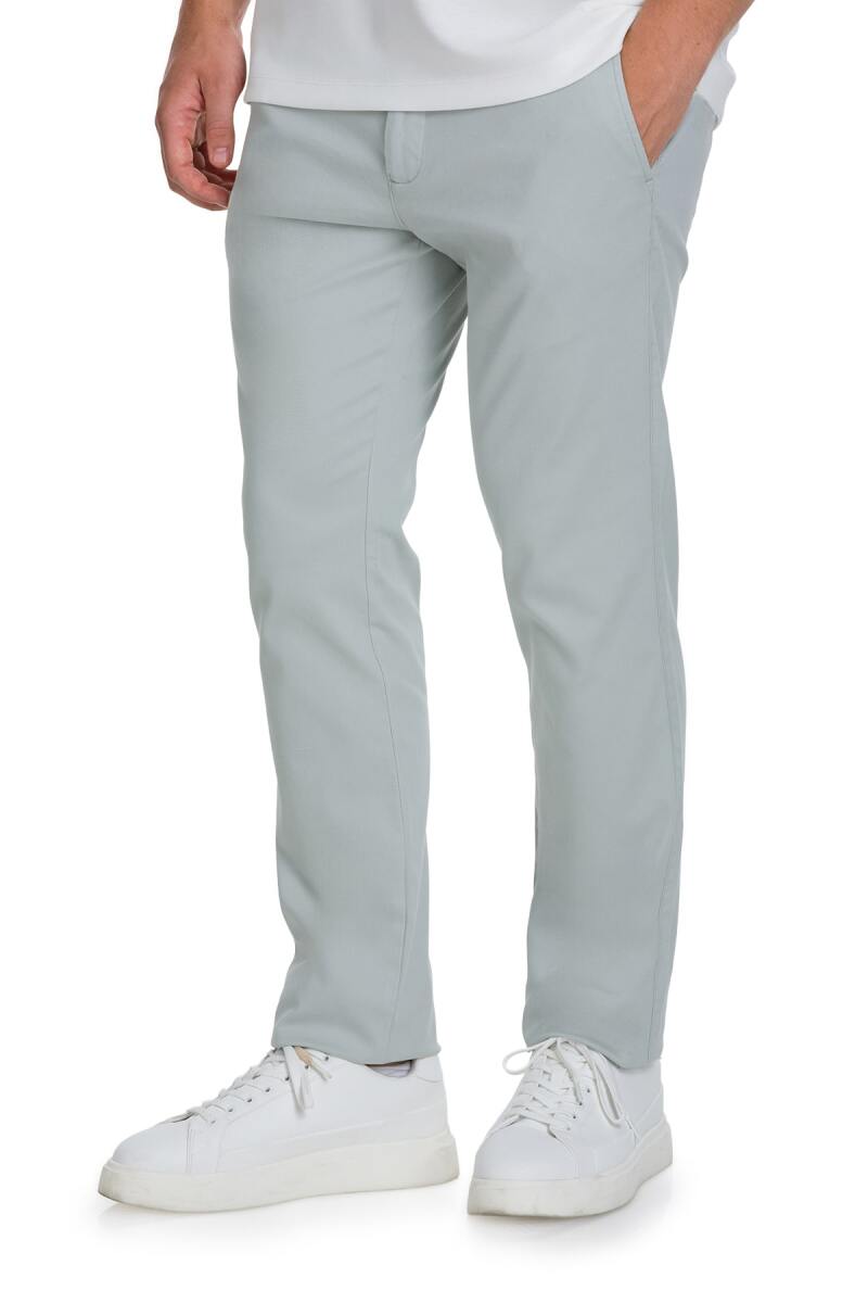Gri Regular Fit Yandan Cepli Kanvas Pantolon - Saykı (1)