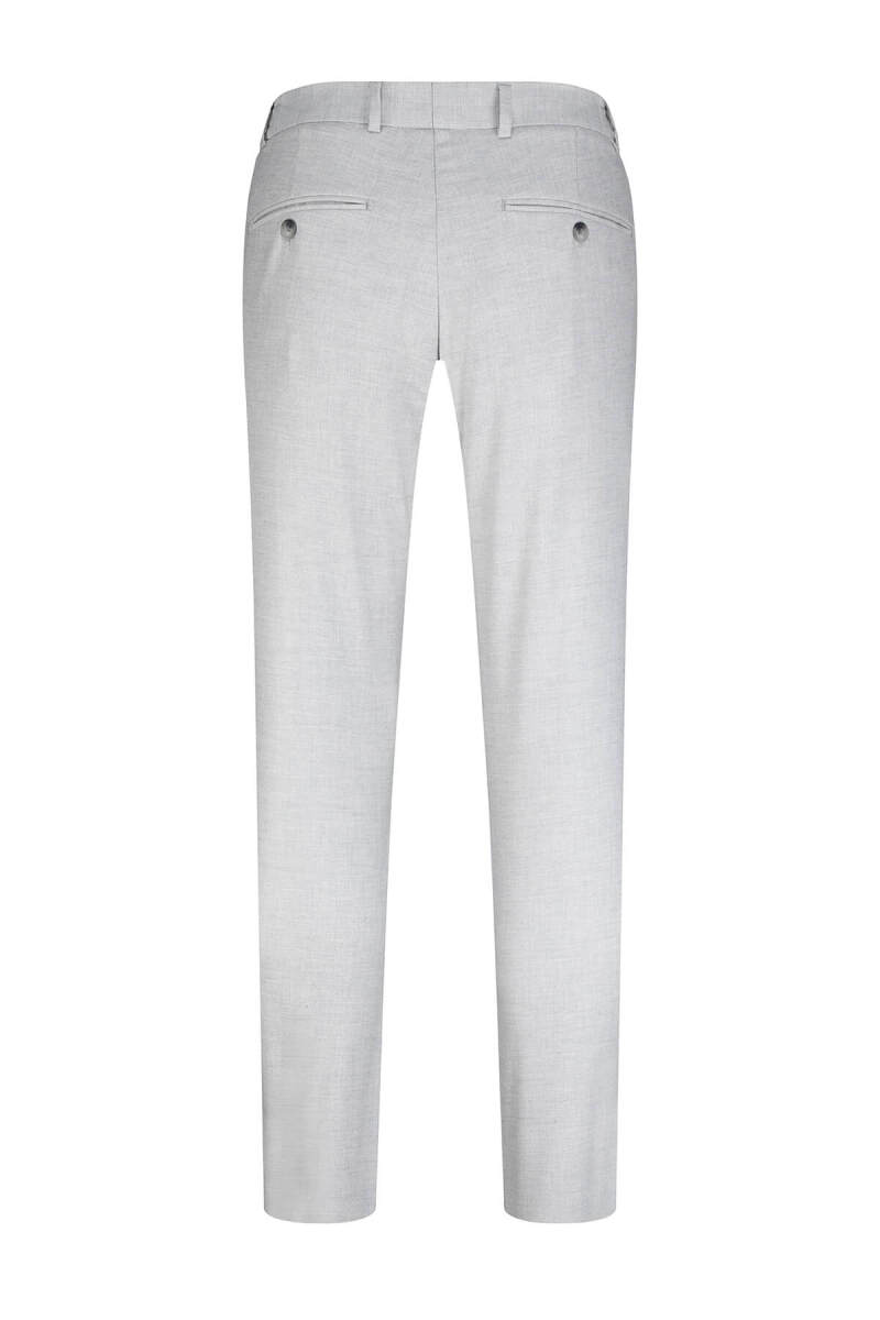 Gri Regular Fit Yandan Cepli Keten Pantolon - Saykı (1)