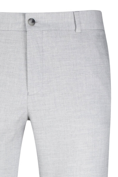 Gri Regular Fit Yandan Cepli Keten Pantolon - 2