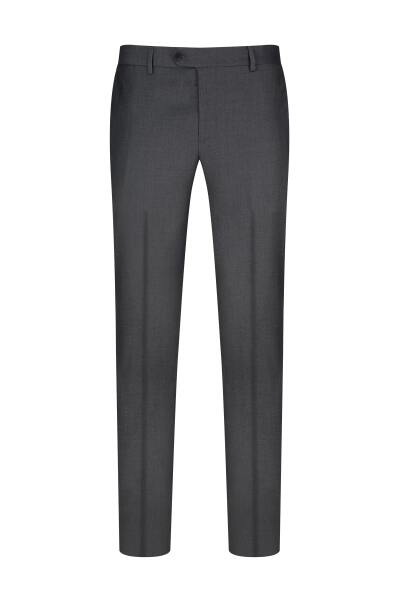Gri Regular Fit Yandan Cepli Kumaş Pantolon - 3