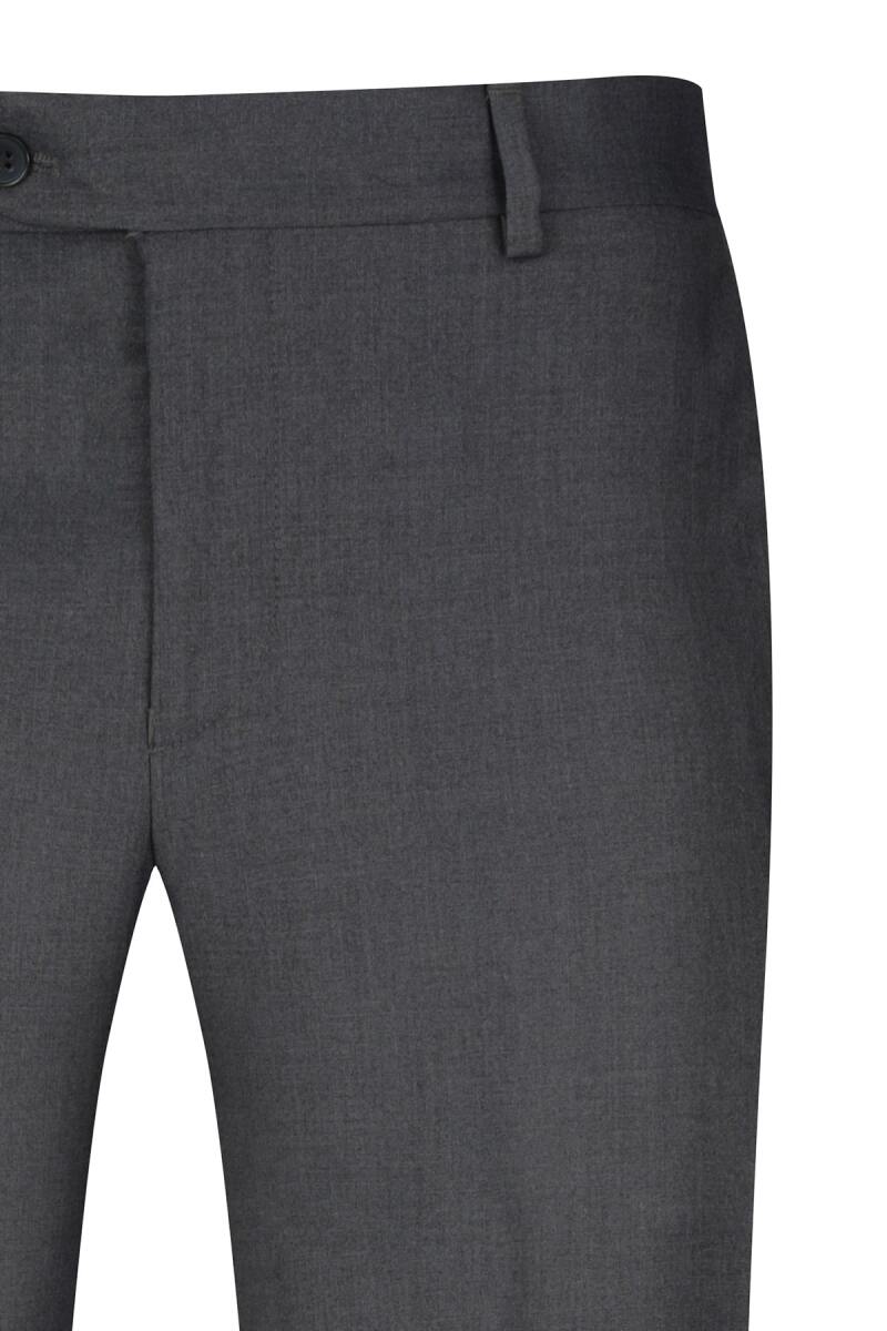 Gri Regular Fit Yandan Cepli Kumaş Pantolon - Hatemoğlu (1)