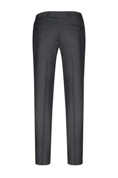 Gri Regular Fit Yandan Cepli Kumaş Pantolon - 3