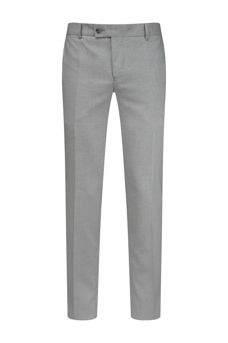 Gri Regular Fit Yandan Cepli Kumaş Pantolon