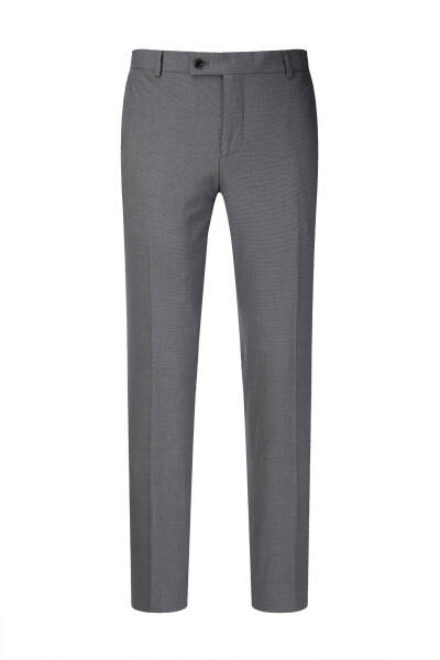 Gri Regular Fit Yandan Cepli Kumaş Pantolon - 3