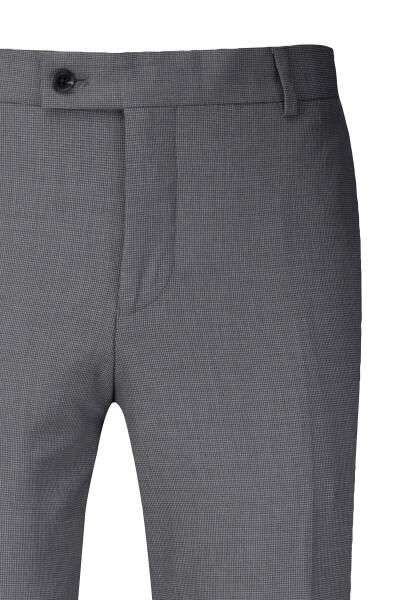 Gri Regular Fit Yandan Cepli Kumaş Pantolon - 2