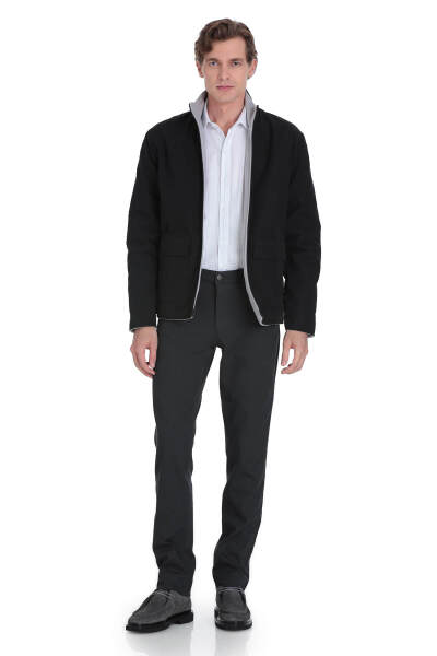 Gri Regular Fit Yarım Balıkçı Yaka Baharlık Mont - 6