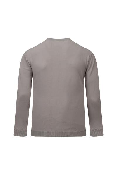 Gri Regular Fit Yarım Balıkçı Yaka Rayon Kazak - 3