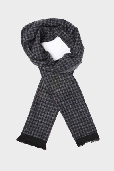 Gri Desenli Atkı - 1