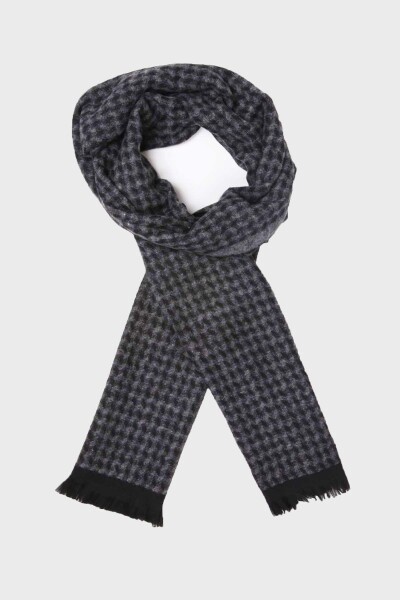 Gri Desenli Atkı - 2