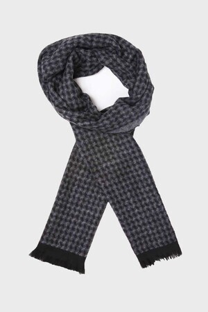 Gri Desenli Atkı - 6