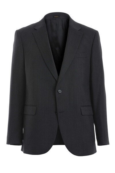 Gri Slim Fit Mono Yaka 4 Drop Klasik Takım Elbise - 2