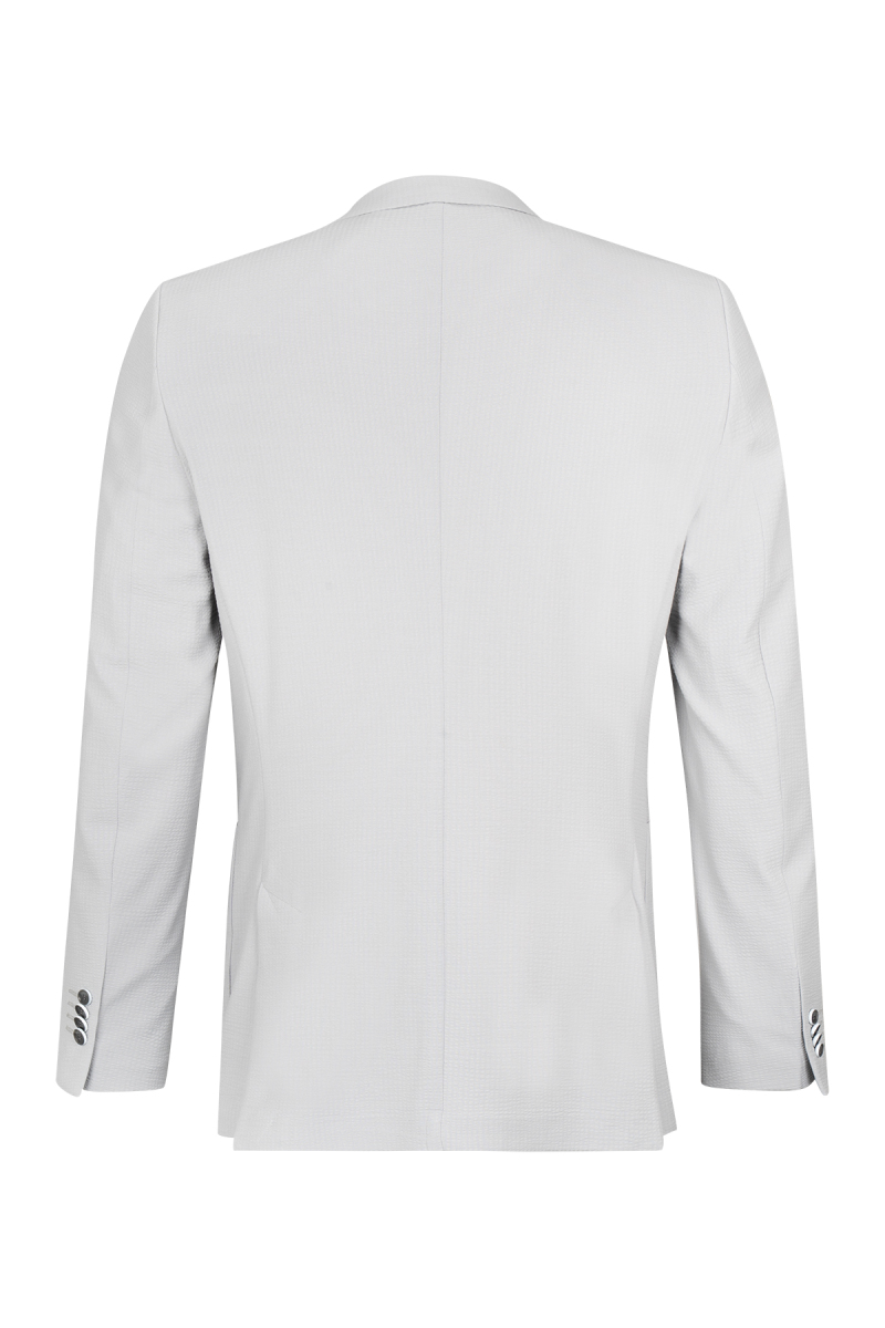 Gri Slim Fit Mono Yaka Casual Takım Elbise - HTML (1)