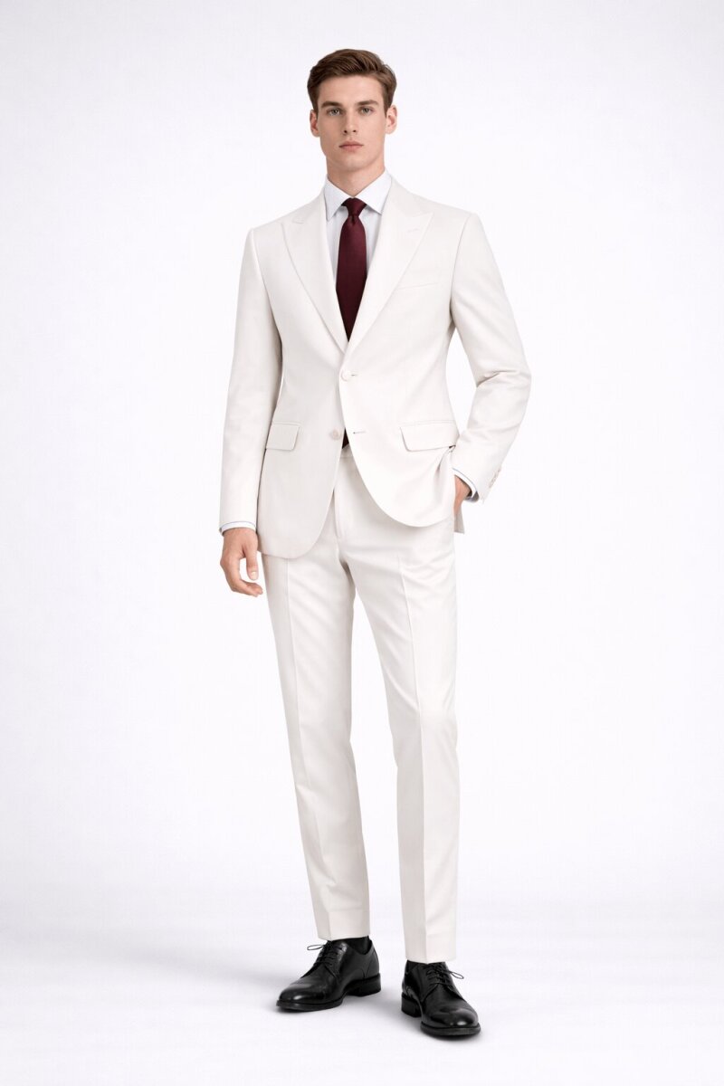Gri Slim Fit Sivri Yaka Klasik Takım Elbise