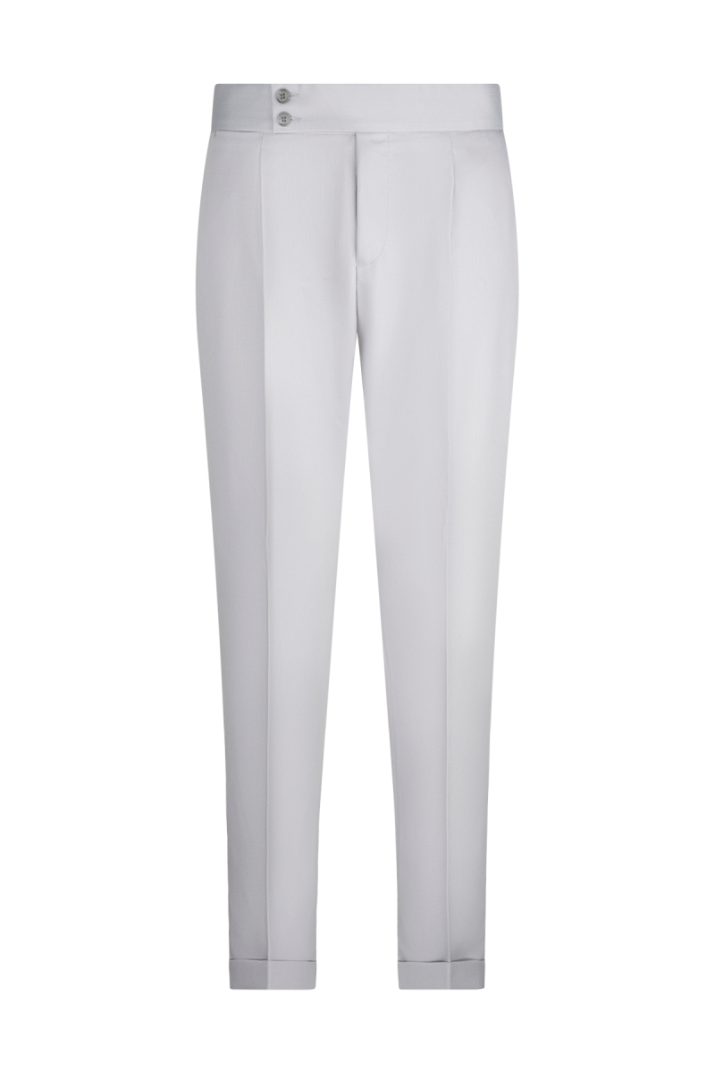 Gri Slim Fit Sivri Yaka Klasik Takım Elbise - Hatemoğlu (1)