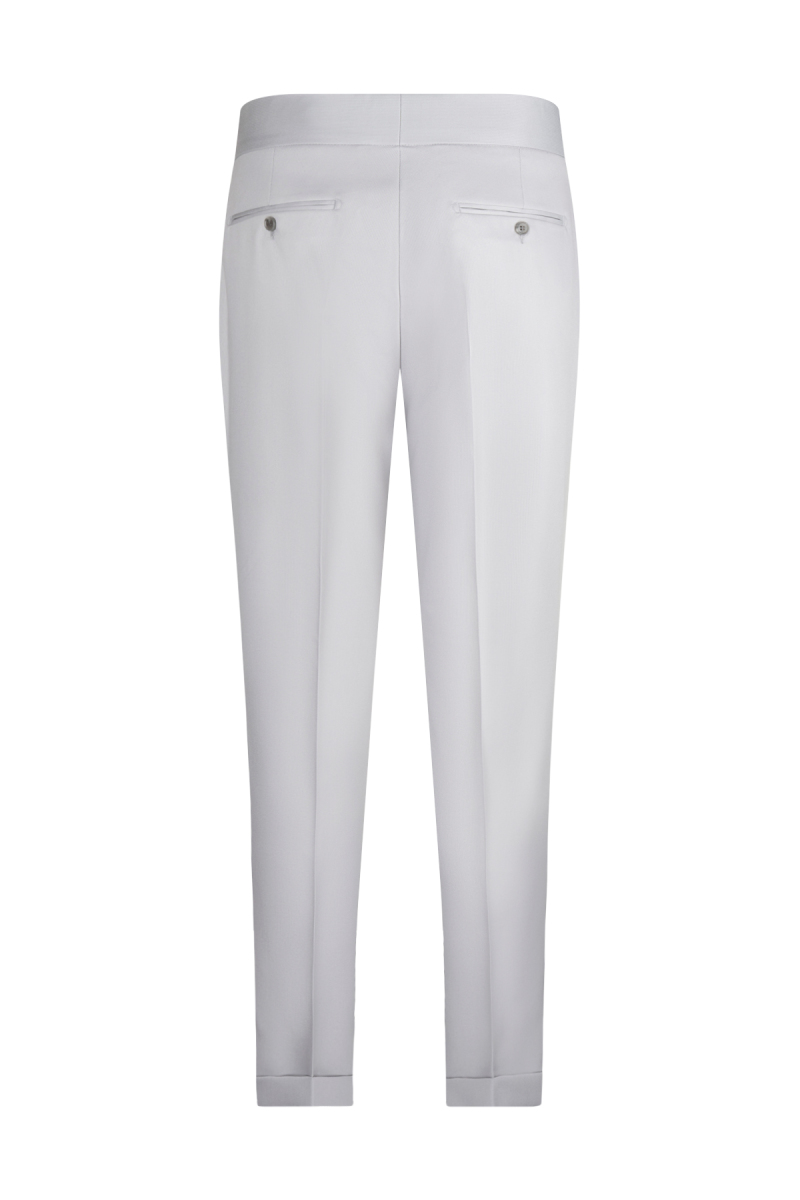 Gri Slim Fit Sivri Yaka Klasik Takım Elbise - Hatemoğlu (1)