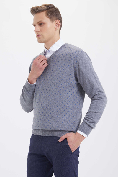 Gri V Yaka Triko - 3