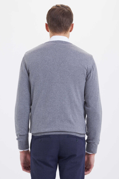 Gri V Yaka Triko - 4