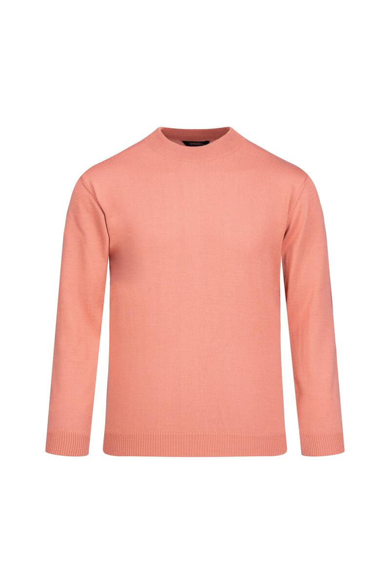 Gül Kurusu Regular Fit Yarım Balıkçı Yaka Yünlü Kazak - Hatemoğlu