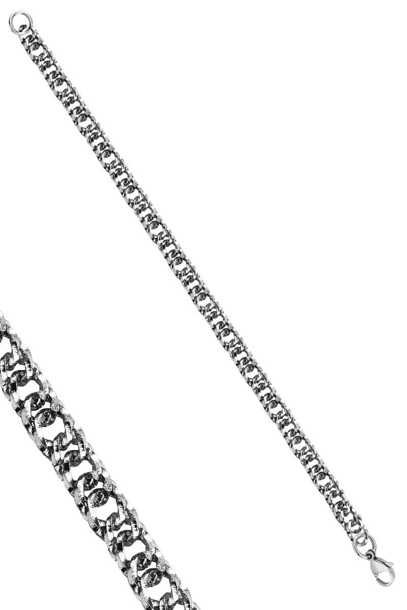 Çelik Zincirli Erkek Bileklik - Hatem Saykı (1)