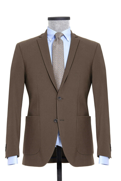 Haki Slim Fit Ceket - Thumbnail