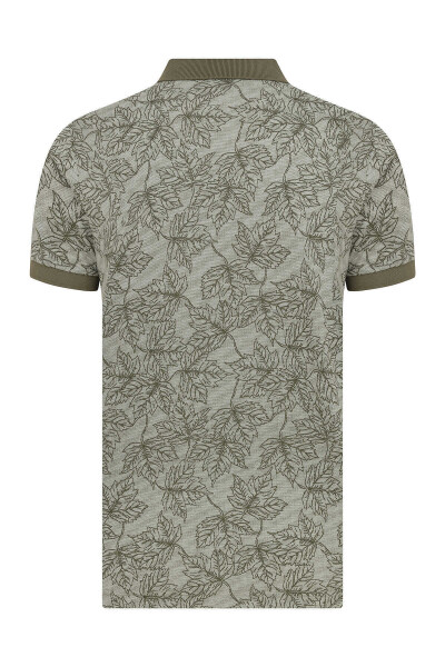 Haki Baskılı Polo Yaka Tişört - 2