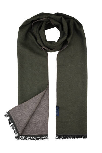 Haki - Bej Çift Taraflı Atkı - 2