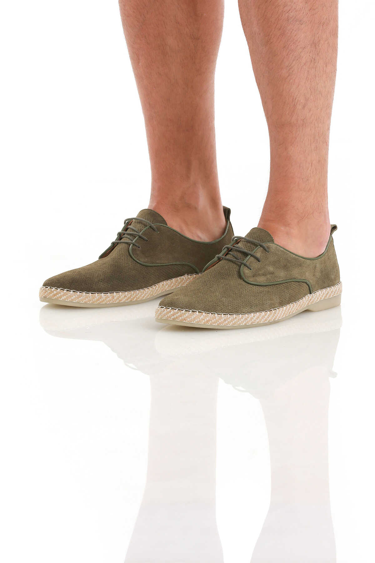 Haki Casual Bağcıklı Süet Ayakkabı - 2