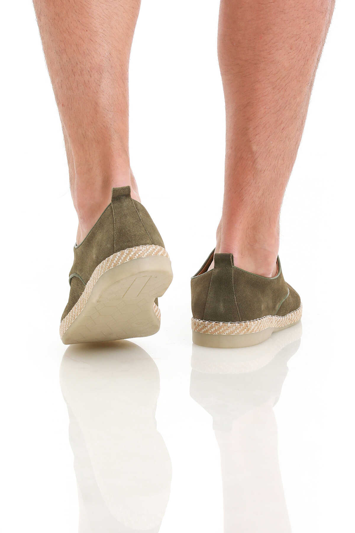 Haki Casual Bağcıklı Süet Ayakkabı - 5